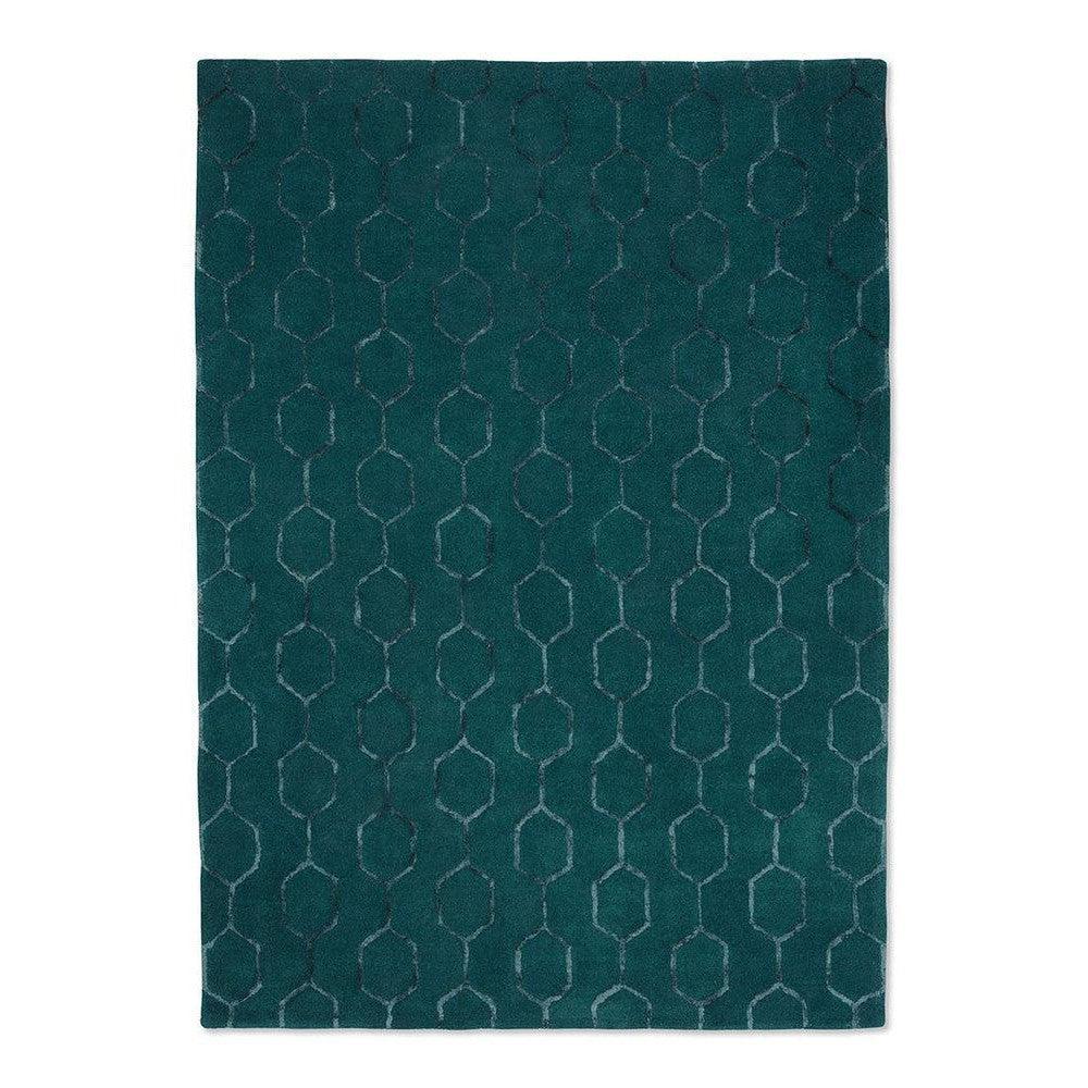 Wedgwood Gio Teal Wool & Viscose Designer Rug