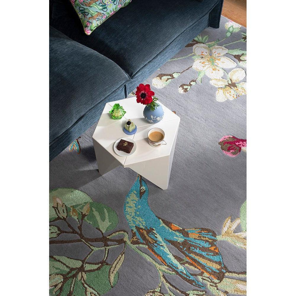 Wedgwood Hummingbird Grey Wool & Viscose Designer Rug