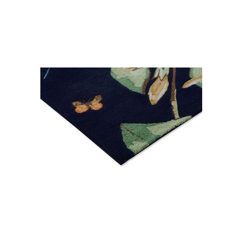 Wedgwood Hummingbird Navy Wool & Viscose Designer Rug