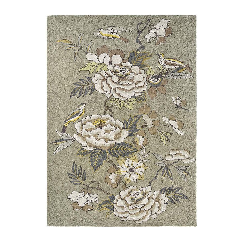 Wedgwood Paeonia Taupe Wool & Viscose Designer Rug