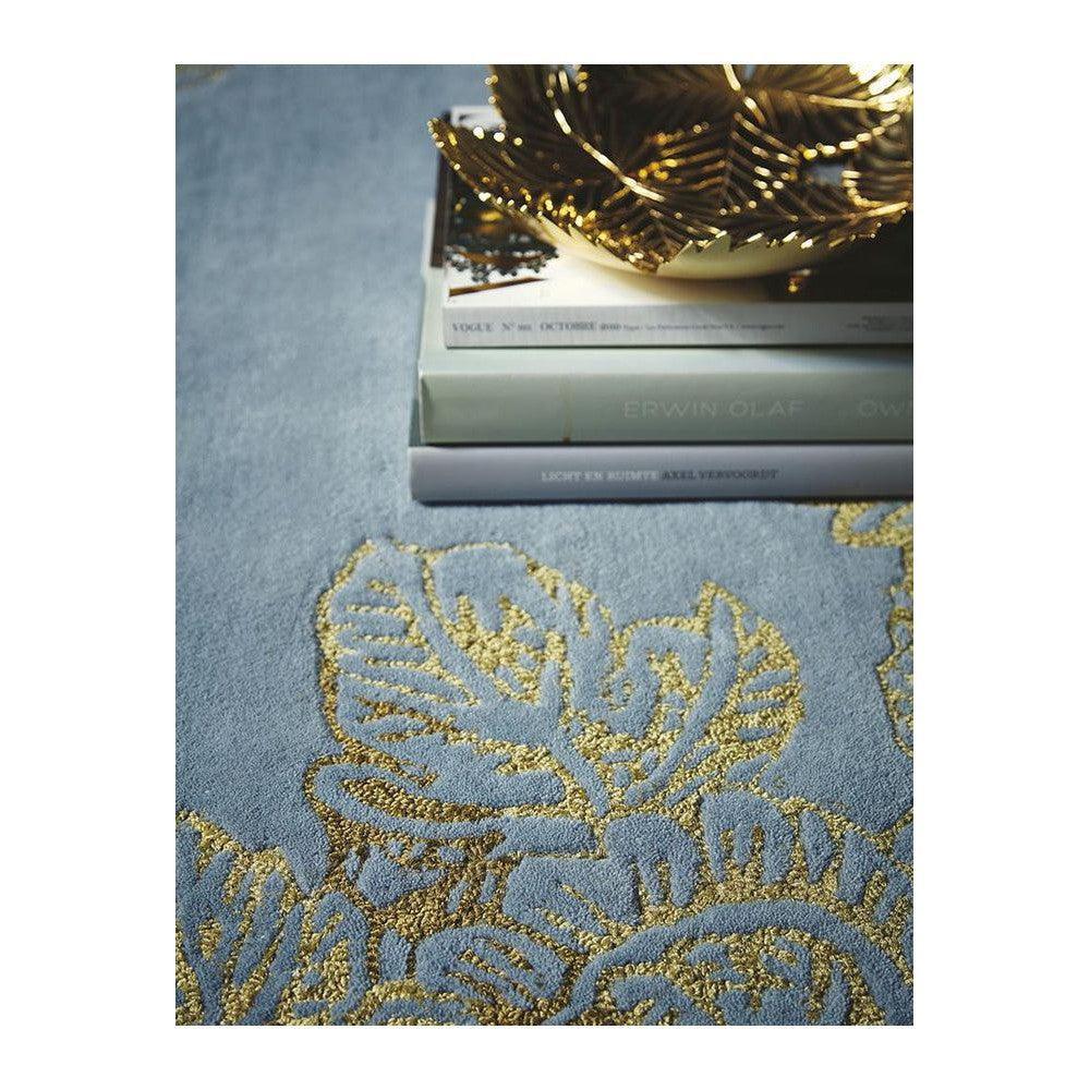 Wedgwood Tonquin Blue Wool & Viscose Designer Rug