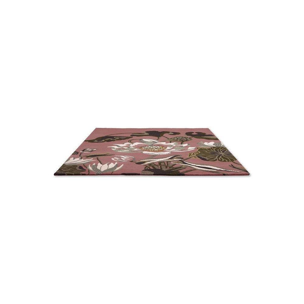 Wedgwood Waterlily Dusty Rose Pure Wool Designer Rug