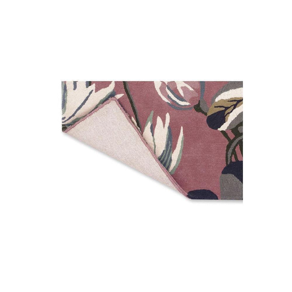 Wedgwood Waterlily Dusty Rose Pure Wool Designer Rug