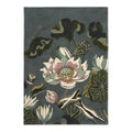 Wedgwood Waterlily Midnight Pond Pure Wool Designer Rug