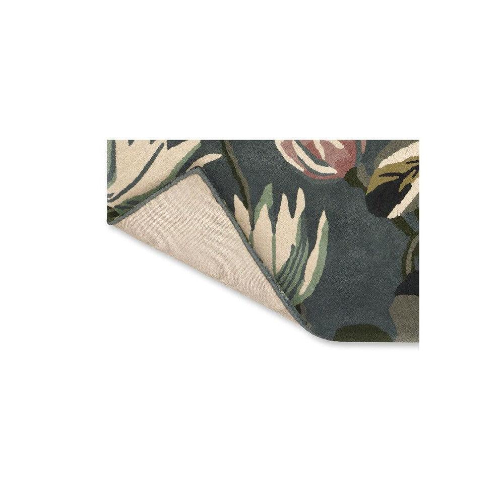 Wedgwood Waterlily Midnight Pond Pure Wool Designer Rug