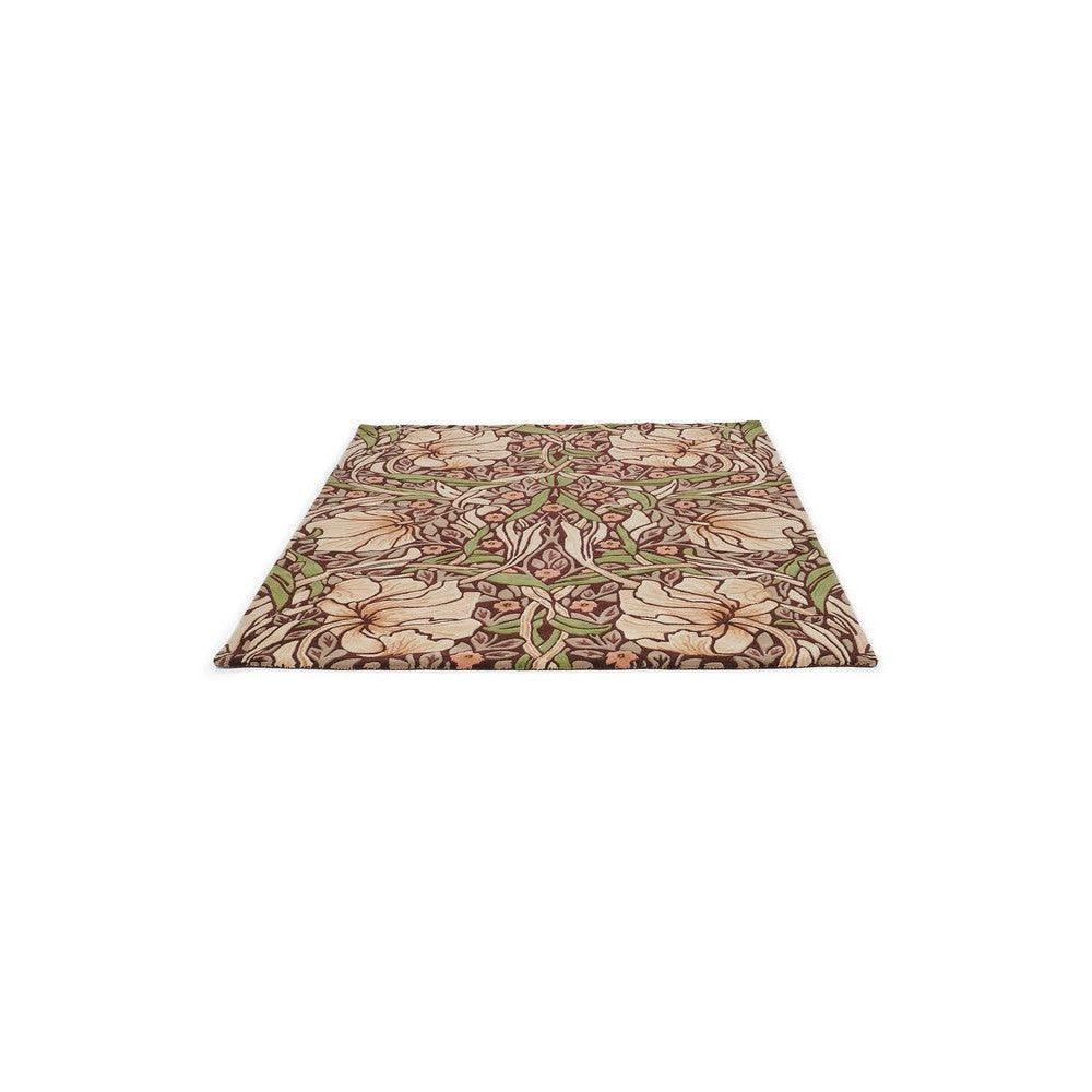 William Morris Pimpernel Aubergine Pure Wool Designer Rug