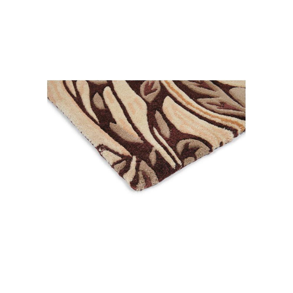 William Morris Pimpernel Aubergine Pure Wool Designer Rug