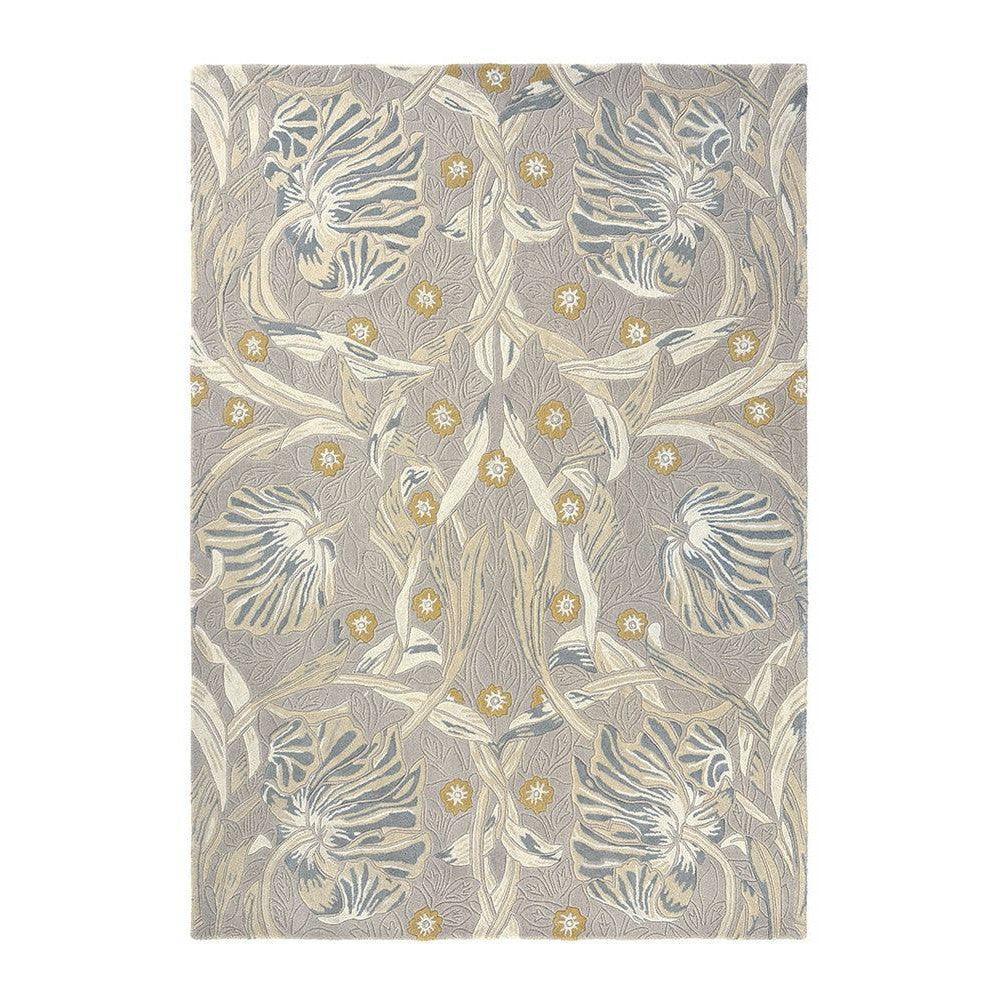 William Morris Pure Pimpernel Linen Wool & Viscose Designer Rug