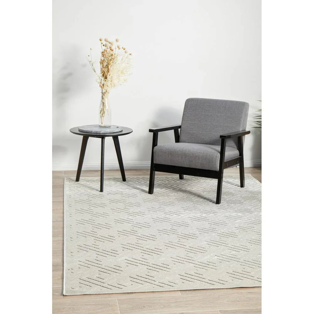 York Alice Natural White Rug - ICONIC RUGS