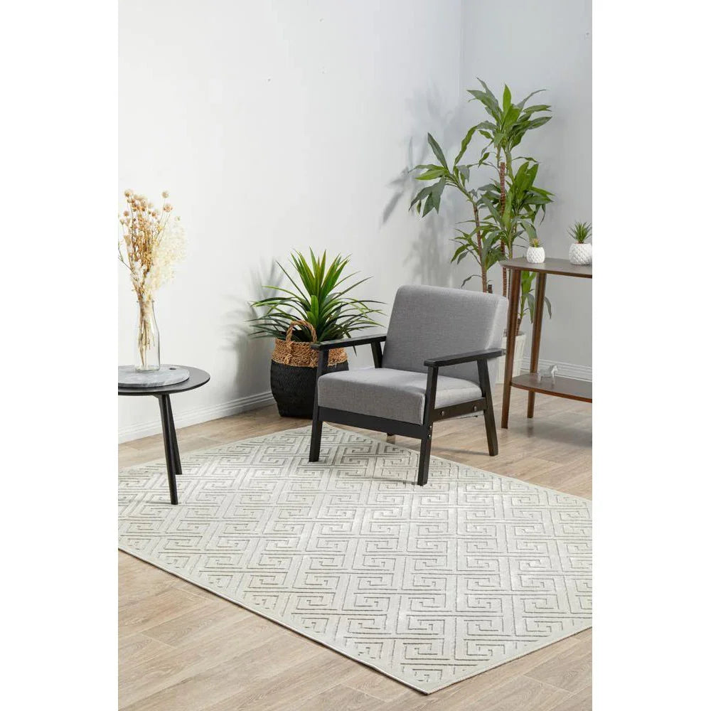 York Alice Natural White Rug - ICONIC RUGS