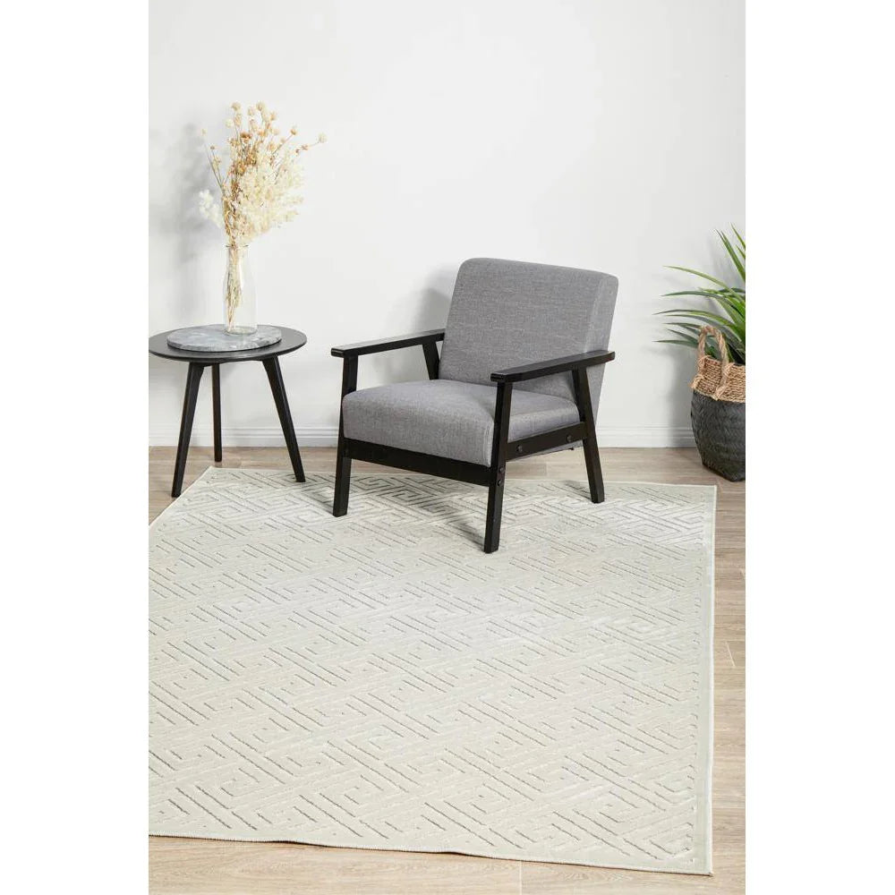 York Alice Natural White Rug - ICONIC RUGS