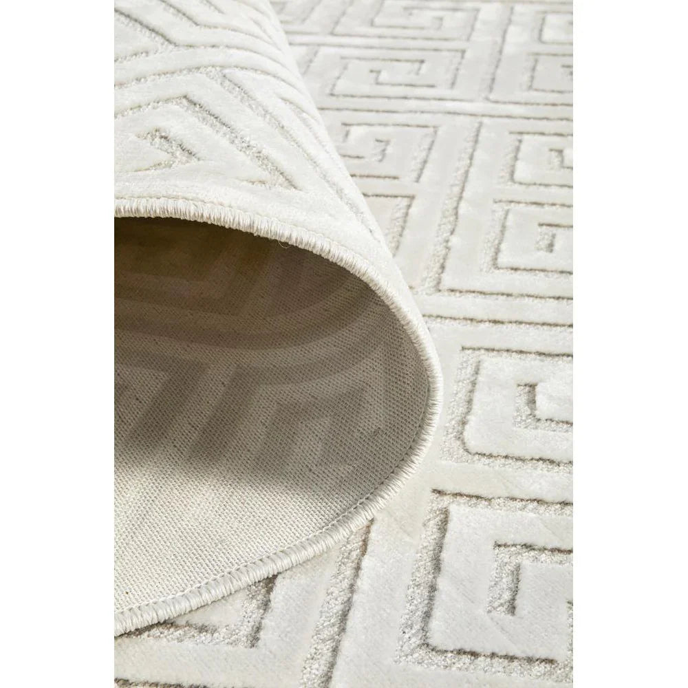 York Alice Natural White Rug - ICONIC RUGS