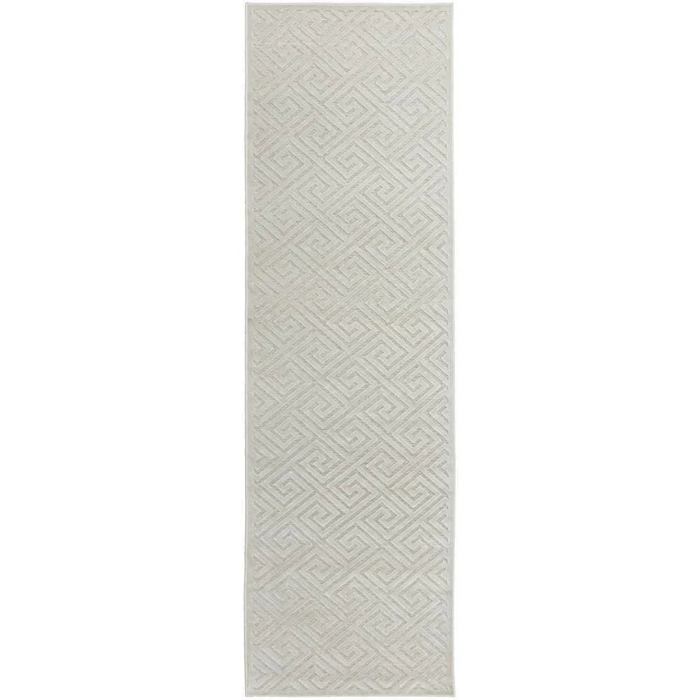 York Alice Natural White Runner Rug - ICONIC RUGS