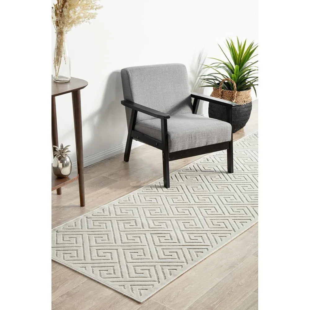 York Alice Natural White Runner Rug - ICONIC RUGS