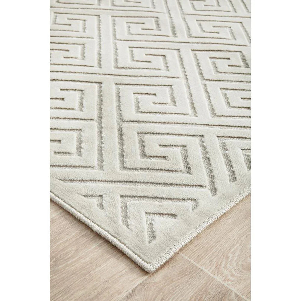 York Alice Natural White Runner Rug - ICONIC RUGS