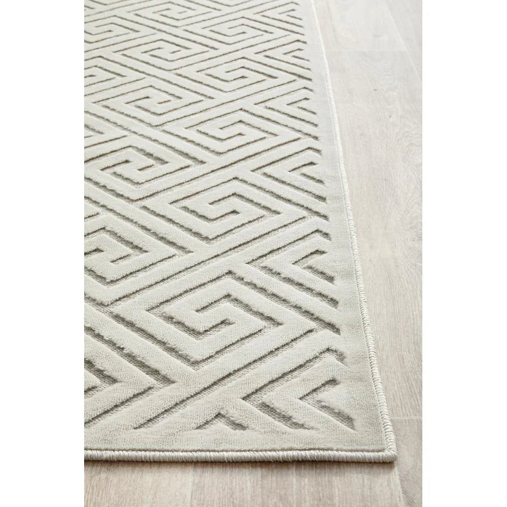 York Alice Natural White Runner Rug - ICONIC RUGS