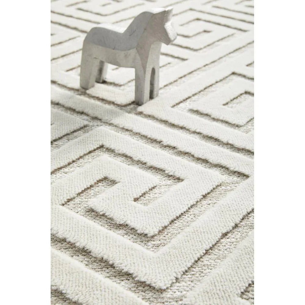 York Alice Natural White Runner Rug - ICONIC RUGS