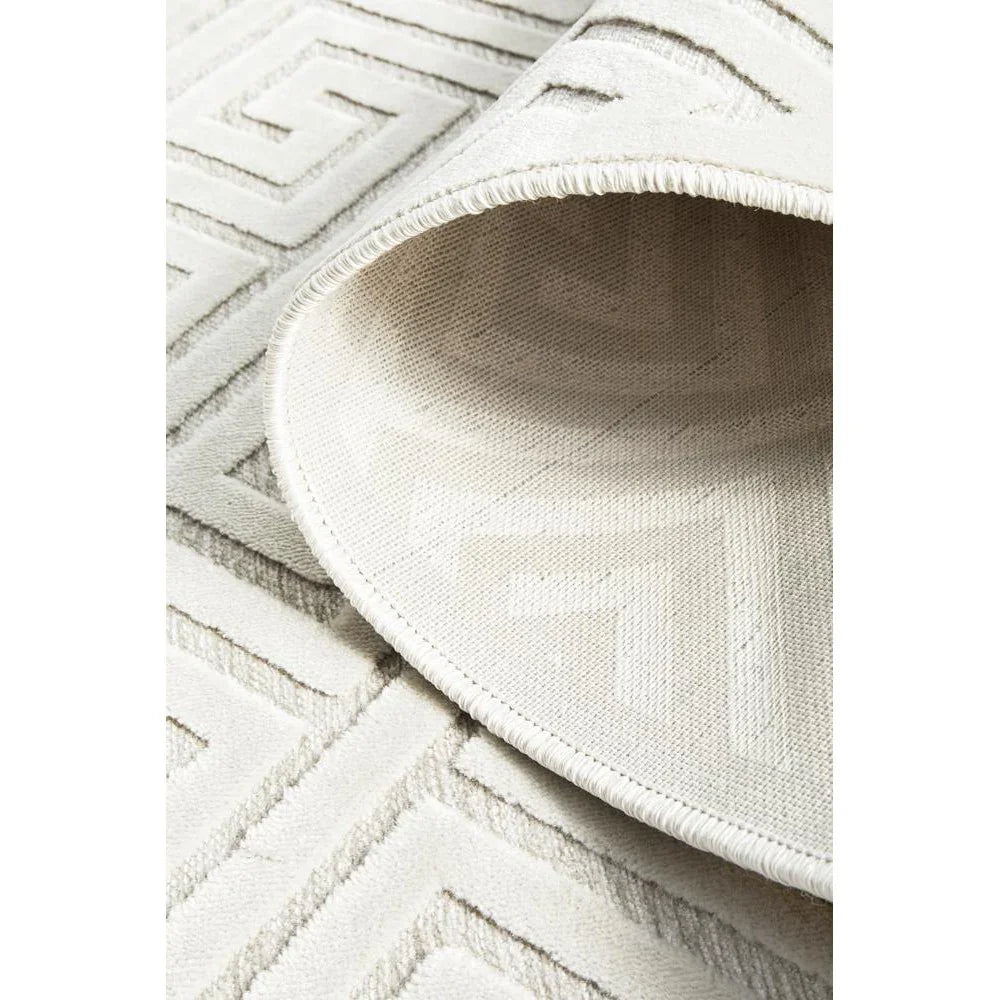 York Alice Natural White Runner Rug - ICONIC RUGS