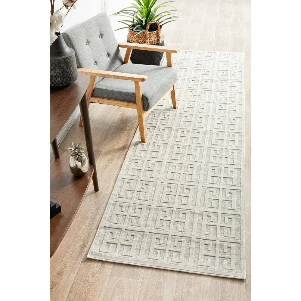 York Brenda Natural White Runner Rug - ICONIC RUGS