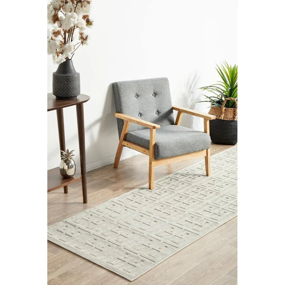 York Brenda Natural White Runner Rug - ICONIC RUGS
