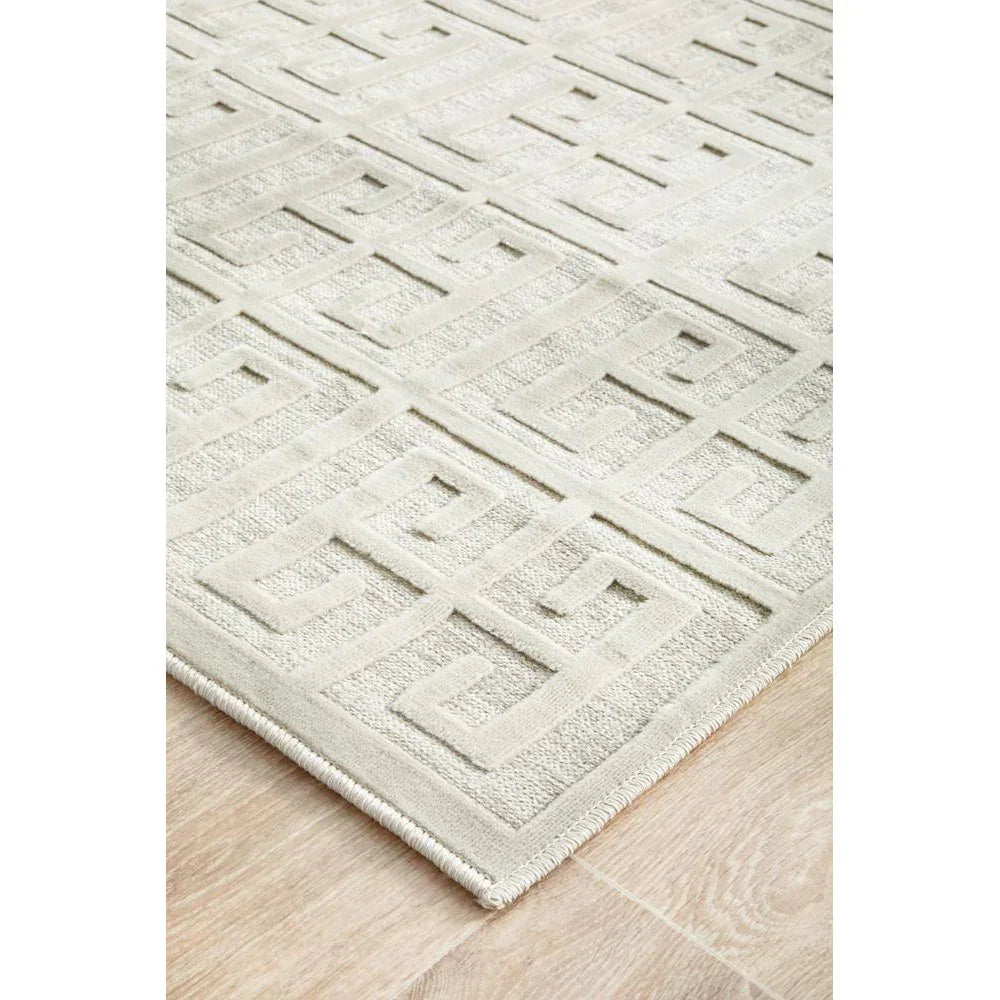 York Brenda Natural White Runner Rug - ICONIC RUGS