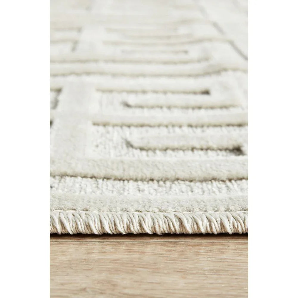 York Brenda Natural White Runner Rug - ICONIC RUGS