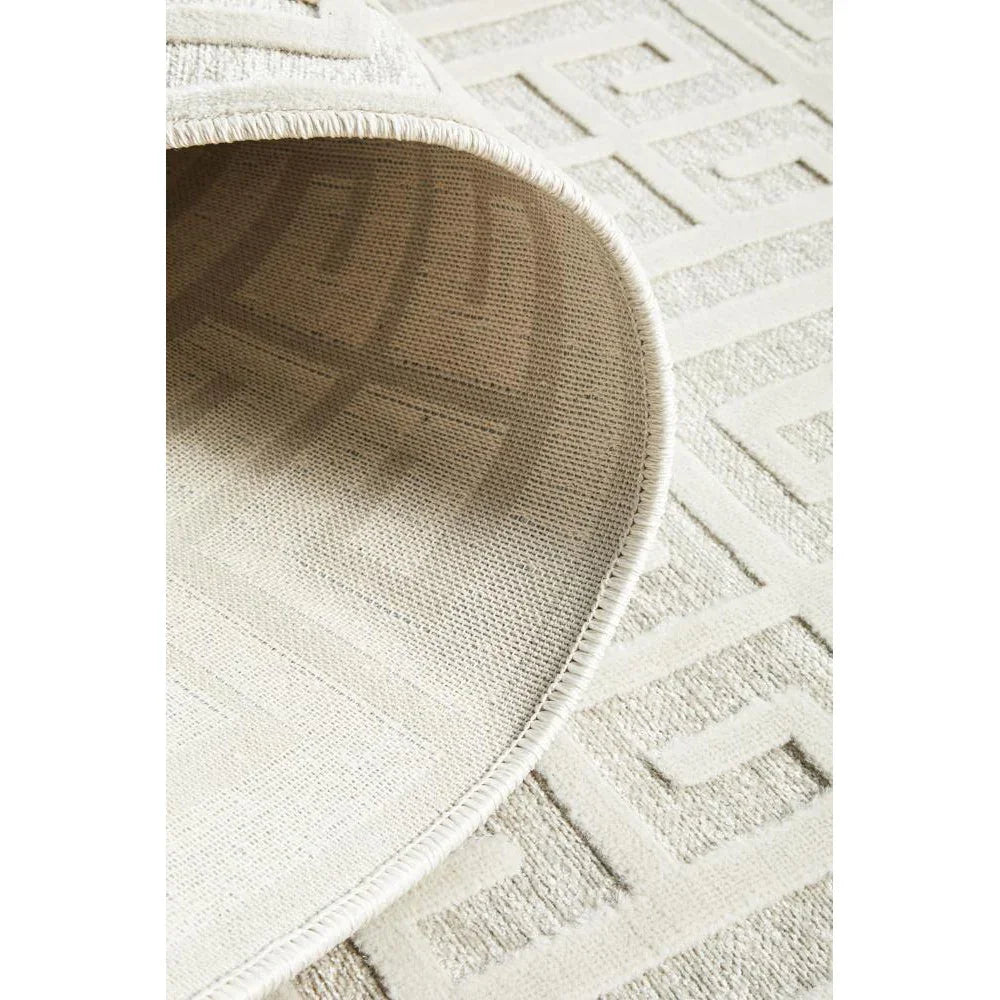 York Brenda Natural White Runner Rug - ICONIC RUGS