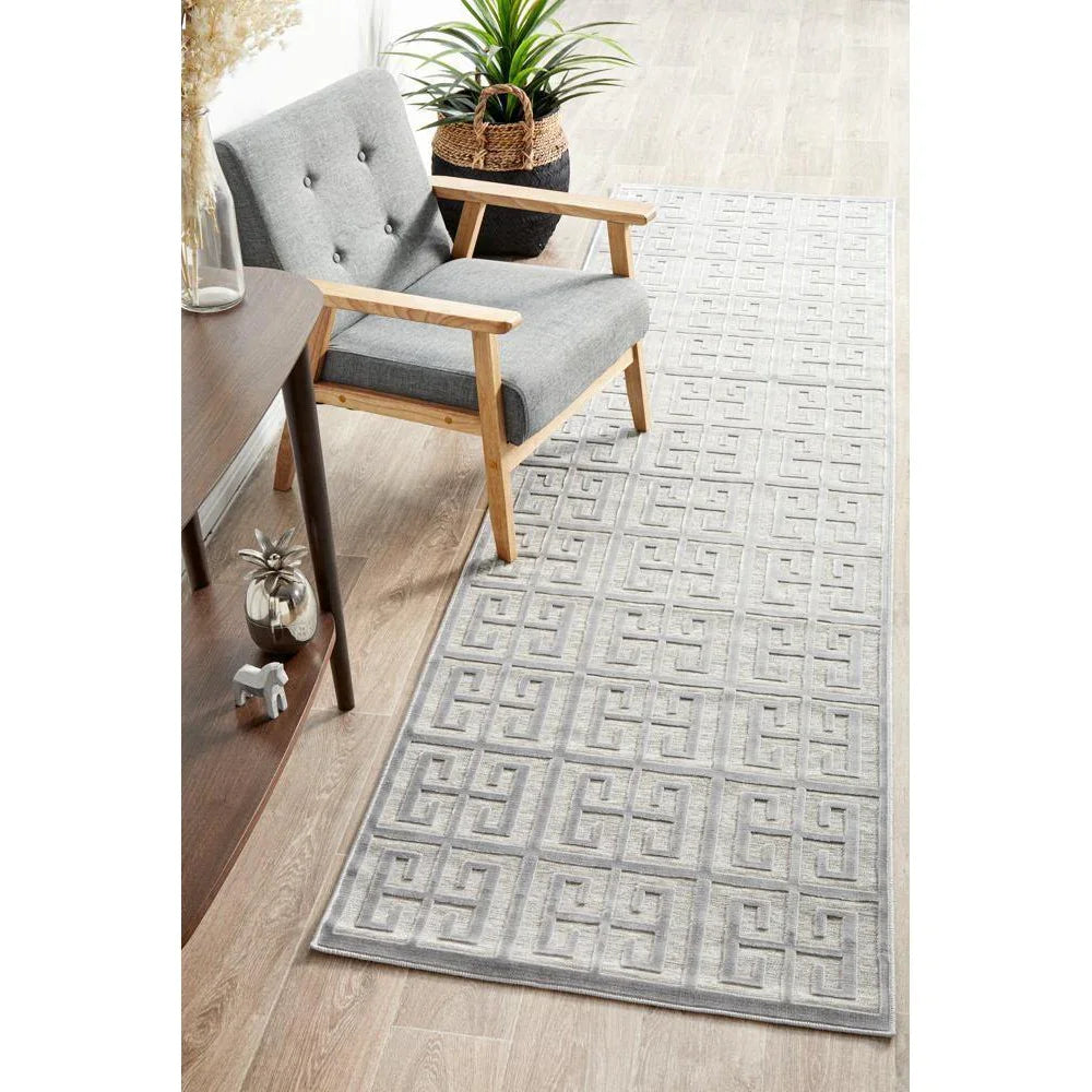 York Brenda Silver Runner Rug - ICONIC RUGS