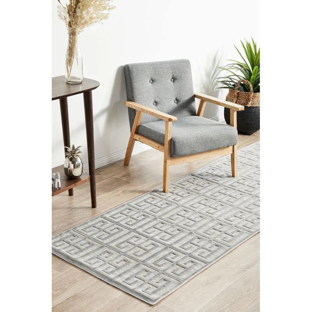 York Brenda Silver Runner Rug - ICONIC RUGS
