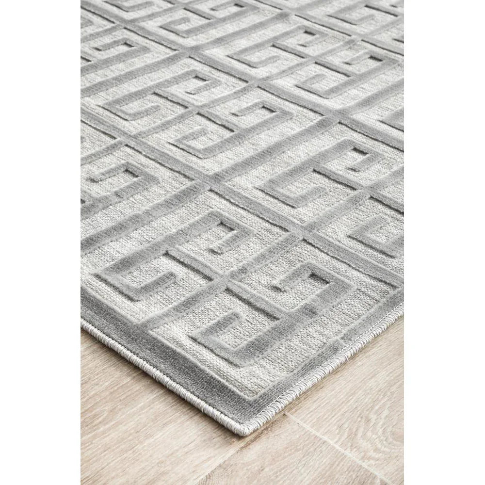 York Brenda Silver Runner Rug - ICONIC RUGS