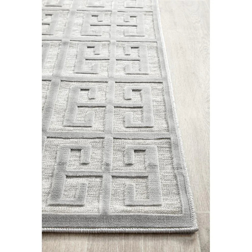 York Brenda Silver Runner Rug - ICONIC RUGS