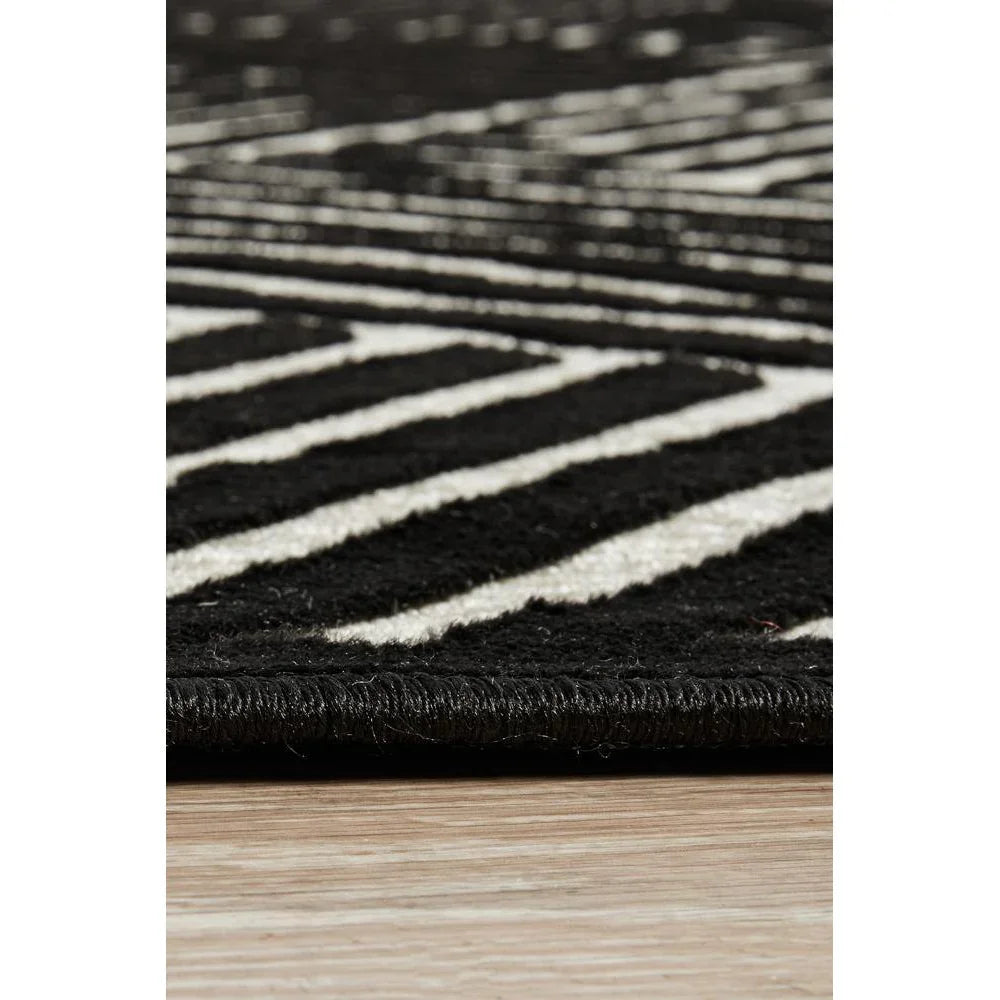 York Cindy Black & Gold Rug - ICONIC RUGS