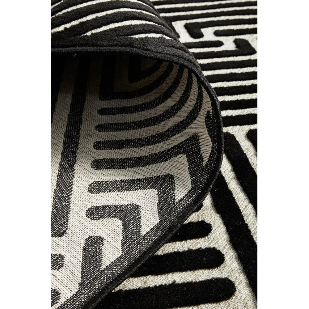 York Cindy Black & Gold Rug - ICONIC RUGS