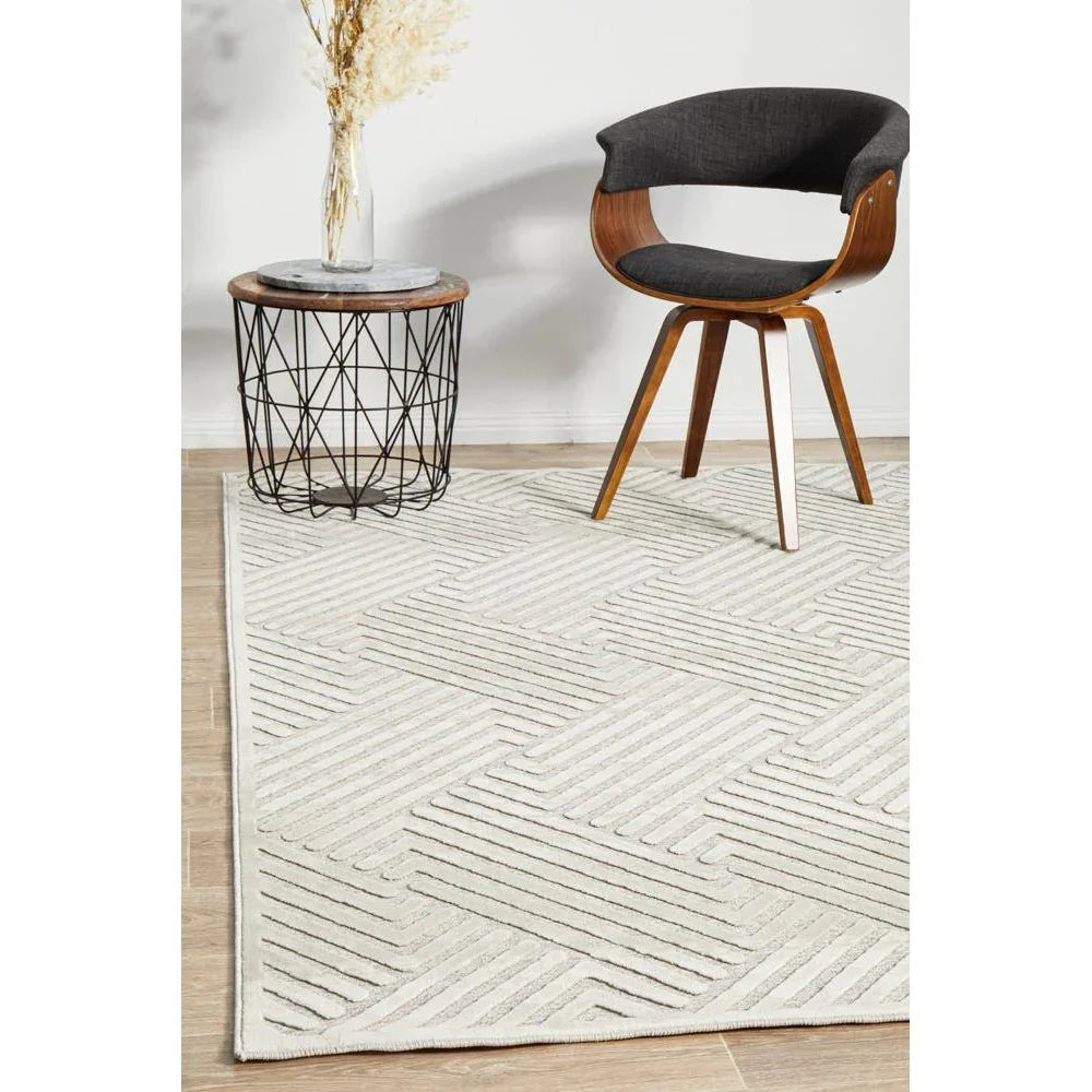 York Cindy Natural White Rug - ICONIC RUGS