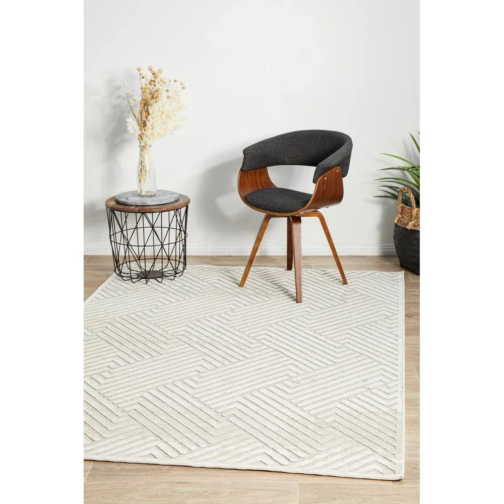 York Cindy Natural White Rug - ICONIC RUGS