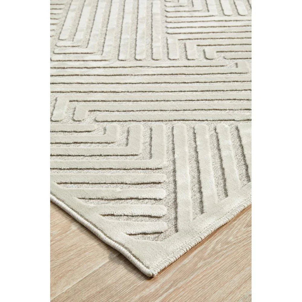 York Cindy Natural White Rug - ICONIC RUGS