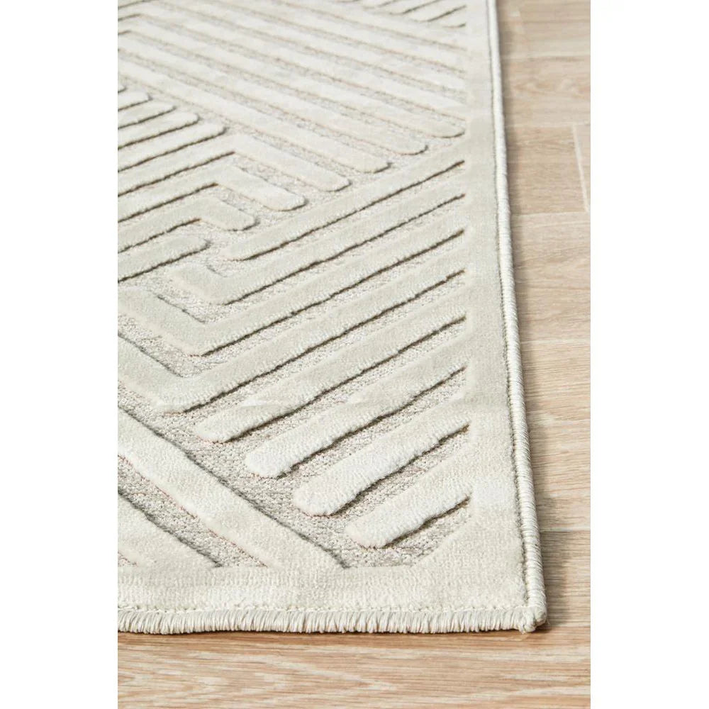 York Cindy Natural White Rug - ICONIC RUGS