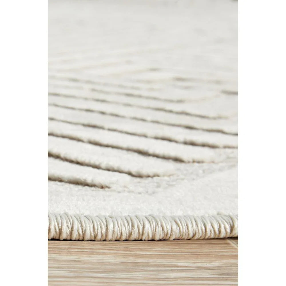 York Cindy Natural White Rug - ICONIC RUGS