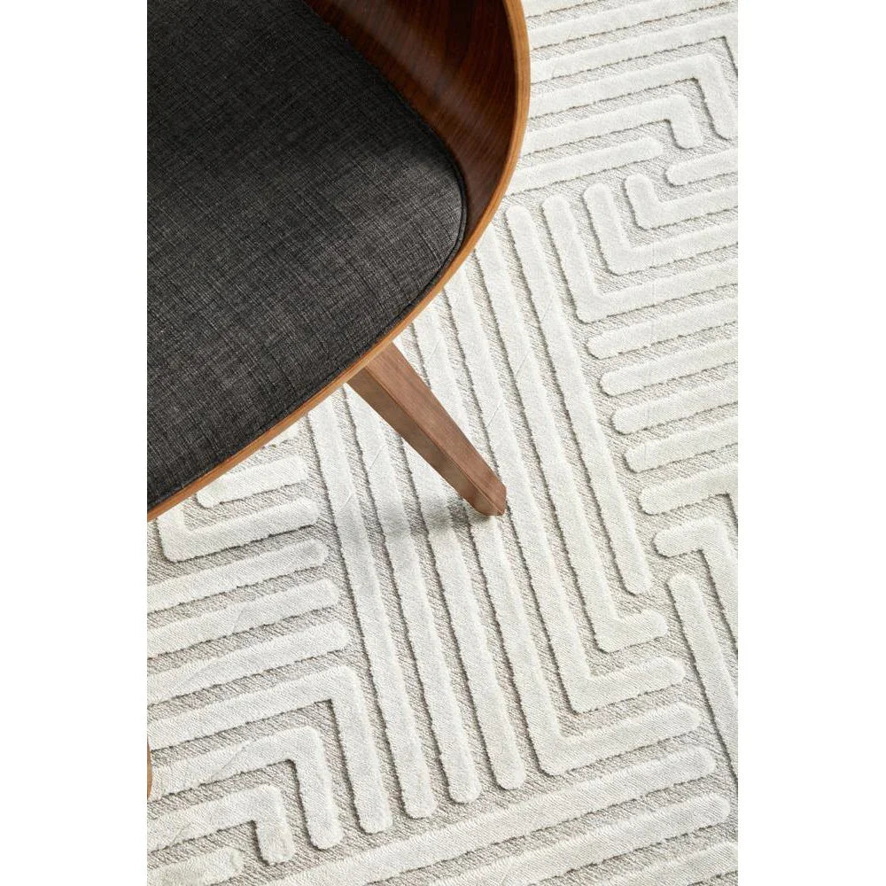 York Cindy  Natural White Runner Rug - ICONIC RUGS