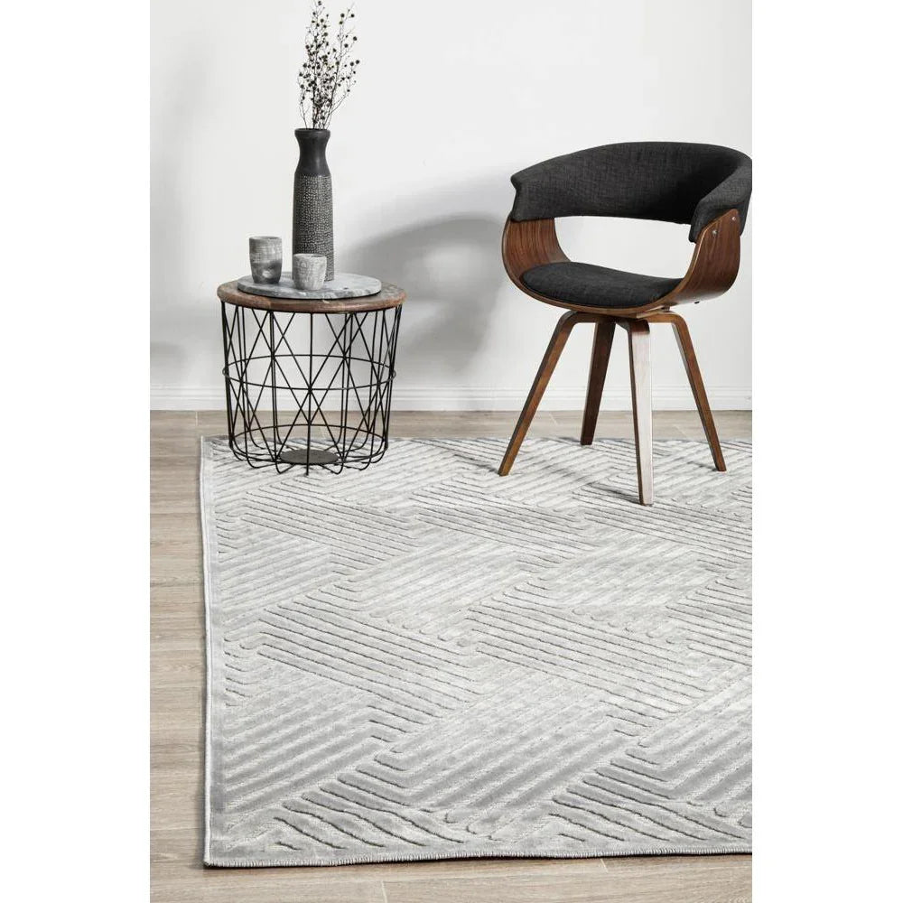 York Cindy Silver Rug - ICONIC RUGS