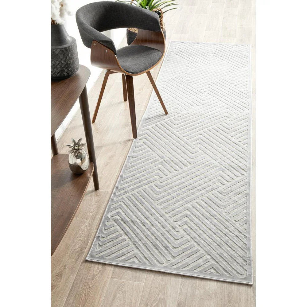 York Cindy Silver Runner Rug - ICONIC RUGS