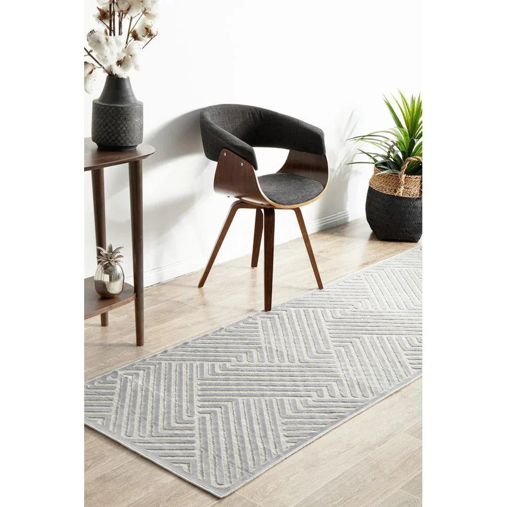 York Cindy Silver Runner Rug - ICONIC RUGS