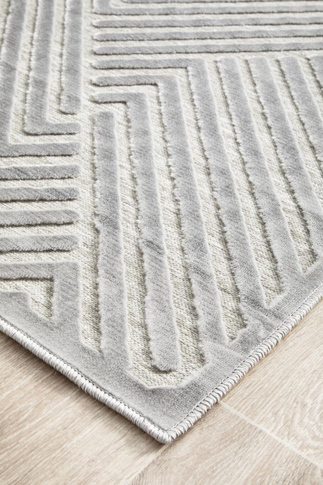 York Cindy Silver Runner Rug - ICONIC RUGS