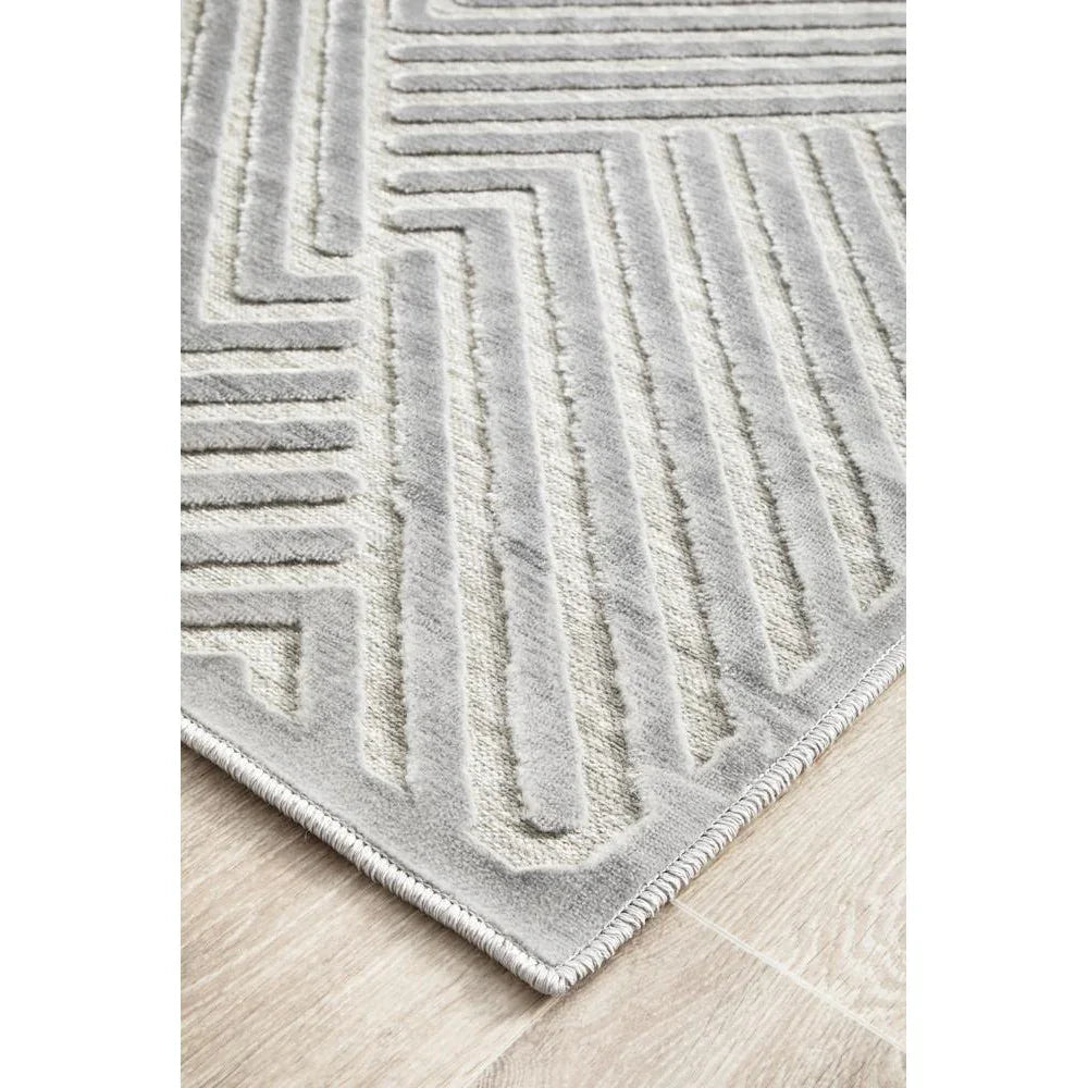 York Cindy Silver Runner Rug - ICONIC RUGS