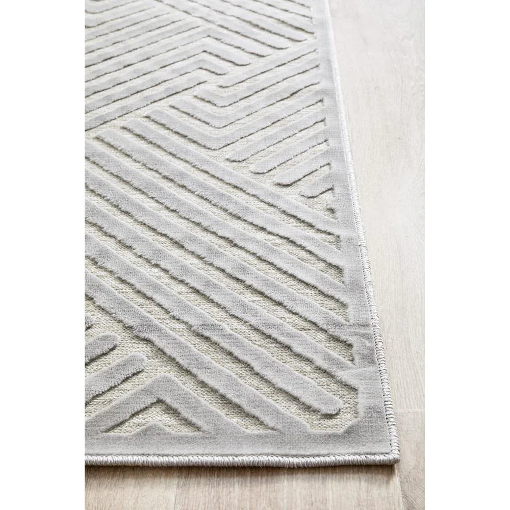 York Cindy Silver Runner Rug - ICONIC RUGS