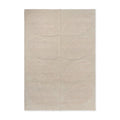 Orla Kiely Solid Stem Ecru Designer Rug featuring leaf stem pattern in ecru on cream background, hand-tufted wool