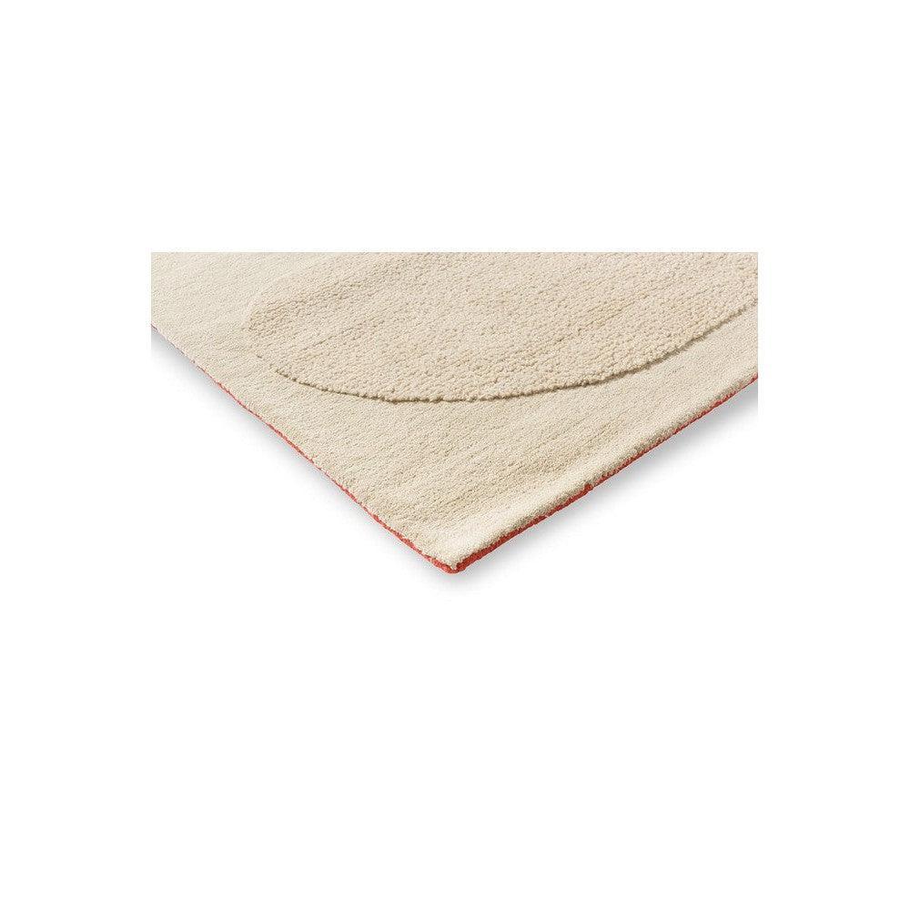 Orla Kiely Solid Stem Ecru Rug featuring subtle stem pattern in cream/beige on pale background, hand-tufted wool