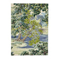 Sanderson Ancient Canopy Forest Rug featuring woodland canopy in forest green, olive, sage and cream on beige background, hand-tufted wool