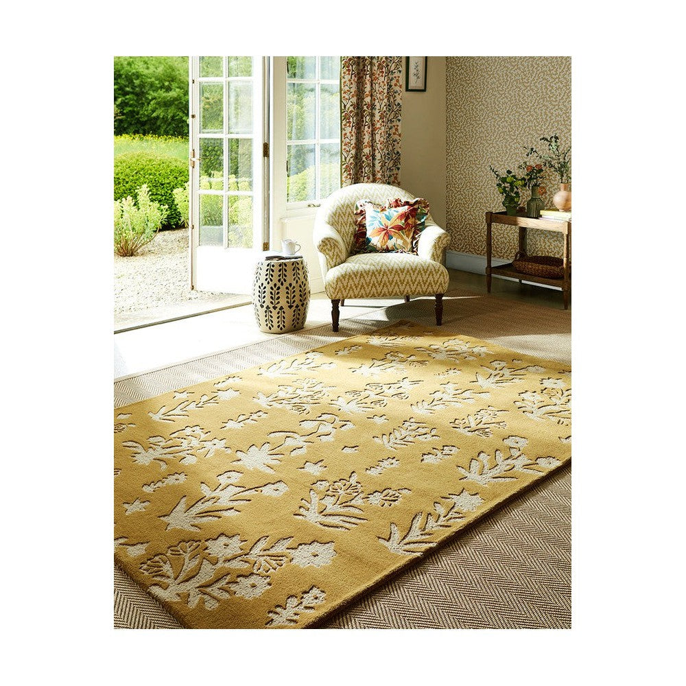 Sanderson Woodland Glade Gold Designer Rug