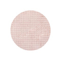 Bubble Blush Round Rug featuring bubble texture in blush pink on white background, machine-washable rug